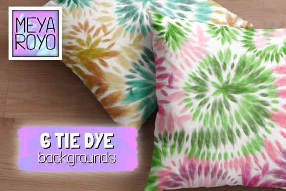 2 Color Tie Dye Backgrounds Pack: Vibrant, Bold Design Assets