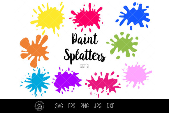 9 Color Splatter Paint SVG Clipart: A Digital Toolkit for Dynamic Design