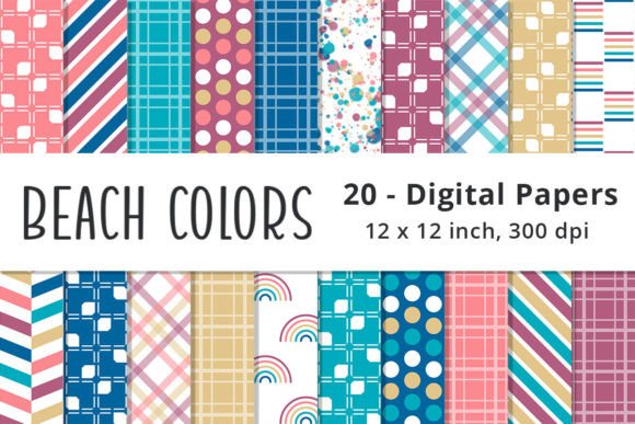 Beach Color Background Pattern: A Digital Paper Pack for Summer Projects