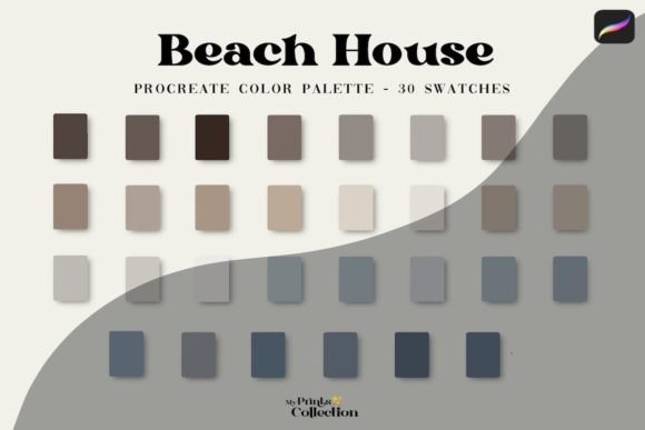 Capture Coastal Calm with the Beach House Procreate Color Palette