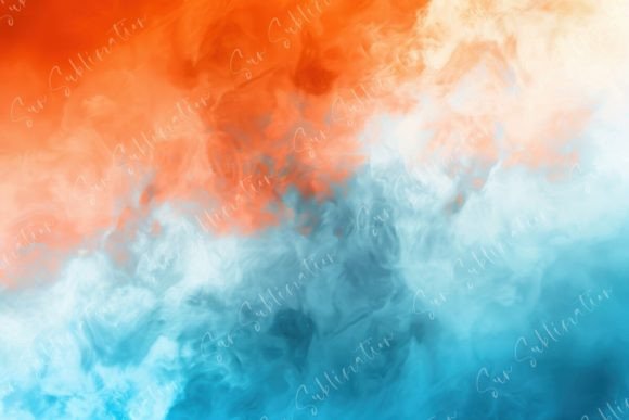 Dynamic Visuals: The Impact of Swirling Orange and Blue Clouds