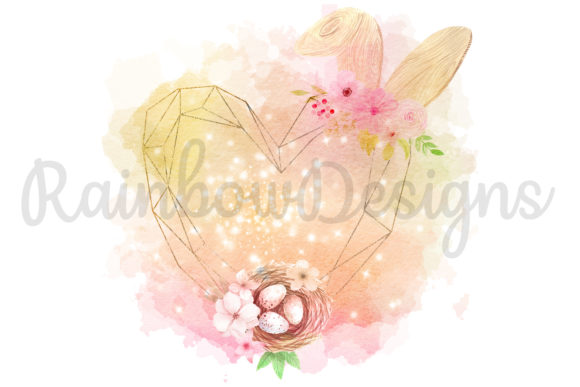 Easter Heart Watercolour Frame: A Fresh Take on Festive Design