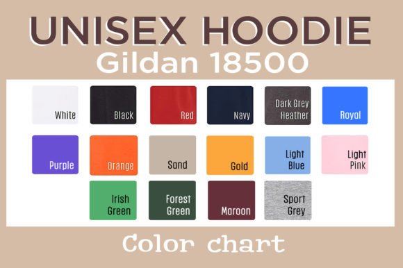 Gildan 18500 Color Chart: Your Ultimate Hoodie Mockup Guide