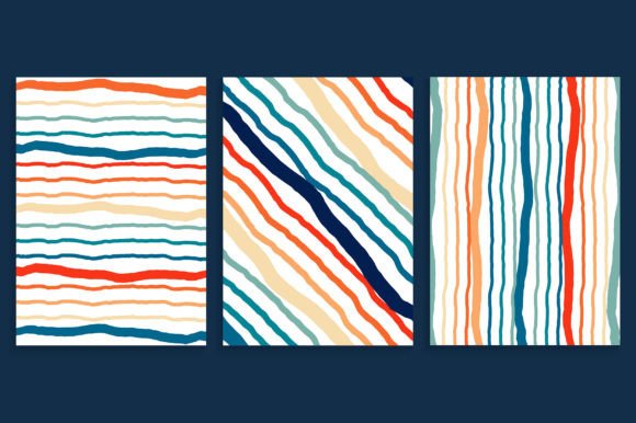 Hand Drawn Lines Covers in Retro Color: A Design Asset for Authenticity