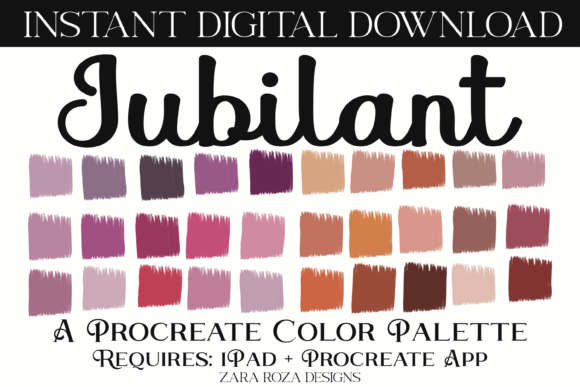 Jubilant Procreate Color Palette: A Designer's Earthy Toolkit