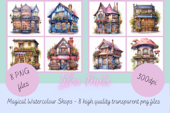Magical Watercolour Shops: Digital Assets for Your Creative Projects