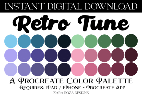 Retro Tune Procreate Color Palette: Vintage Hues for Digital Artists
