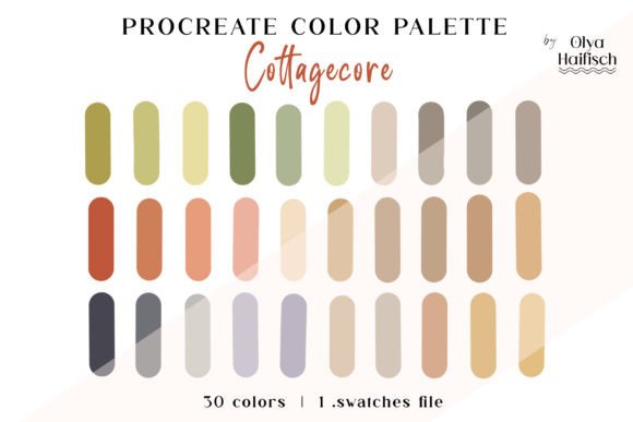 SoftNatural Boho Procreate Color Palette: Your Go-To Muted Color Scheme