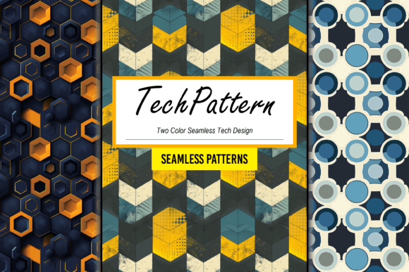 Two Color Seamless Tech Pattern Artwork: A Designer's Secret Weapon