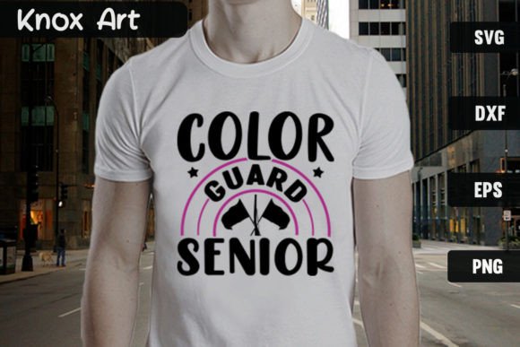Vibrant Color Guard Senior SVG Cut File Designs