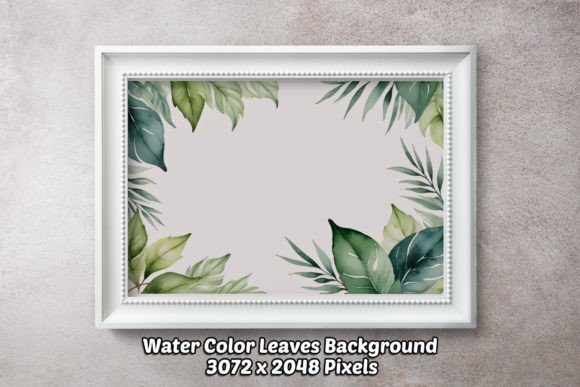 Water Color Leaves Background 03: A Natural Touch for Modern Design