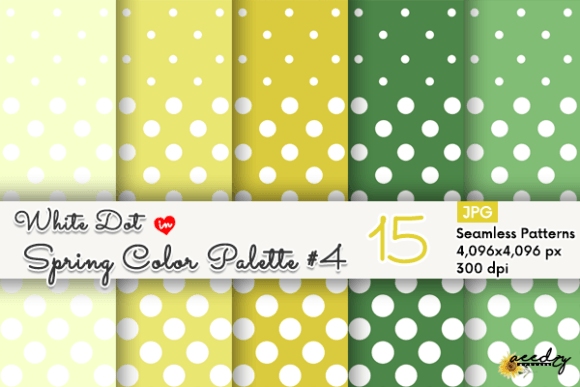 White Dot in Spring Color Palette #4: A Fresh Canvas for Your Creative Projects